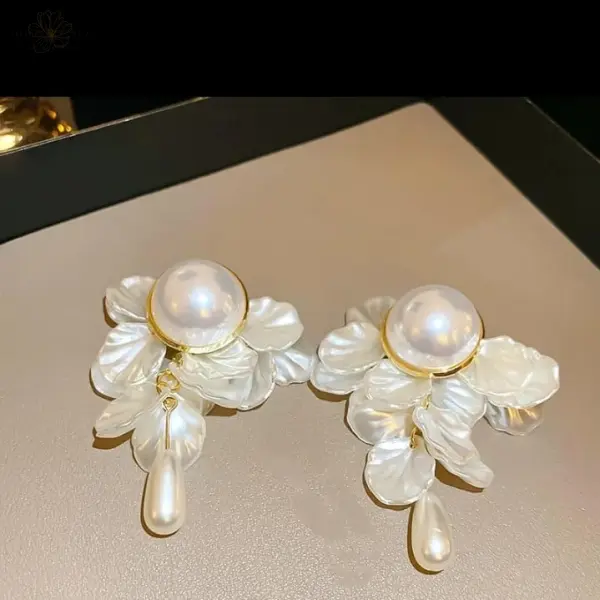 White Orchid Earrings