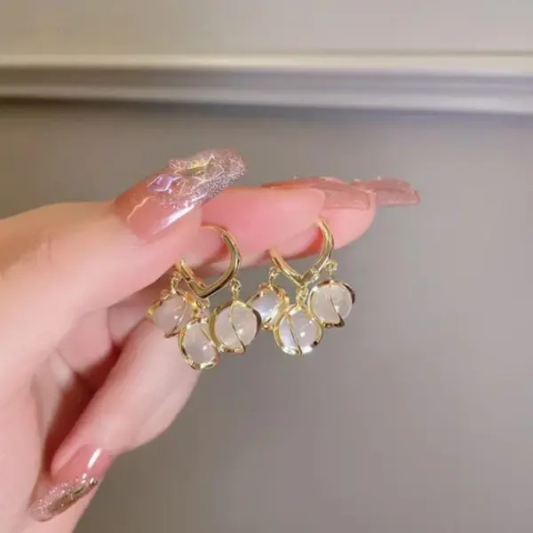 Hover image for Crystal Orbit Drop Earrings