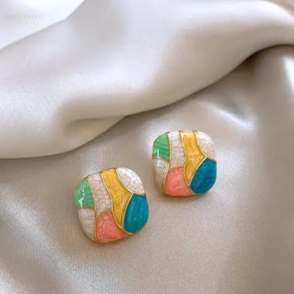 Pastel Mosaic Studs