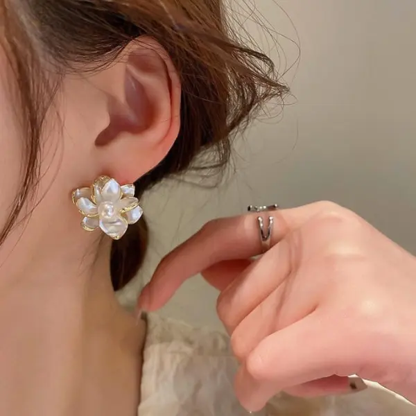 Ivory Bloom Studs