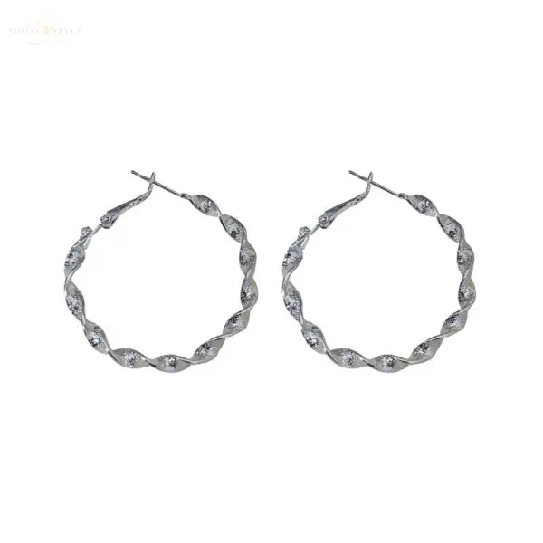 Twisted Classic Silver Hoops