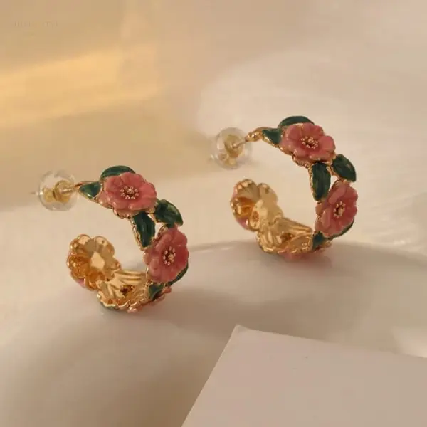 French Garden Blossom Hoops