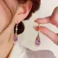 Purple Water Drop Hoops Thumbnail Image 1